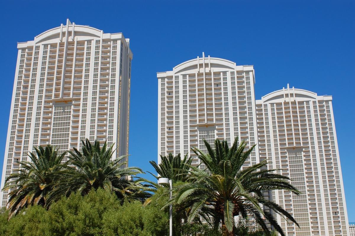 View from the south. Left to right: MGM Residence Tower A, MGM Residence Tower B, MGM Residence Tower C 