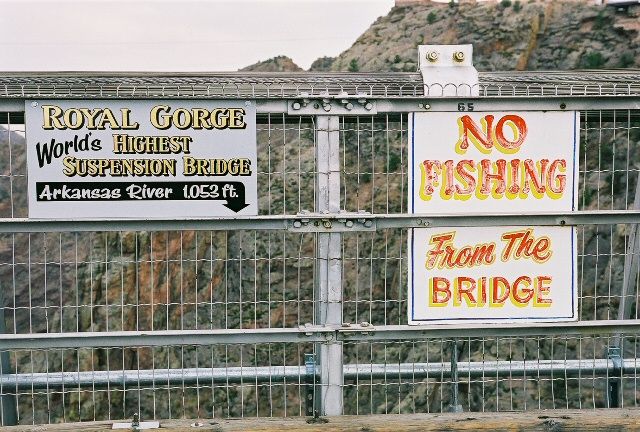 No fishing from the bridge 