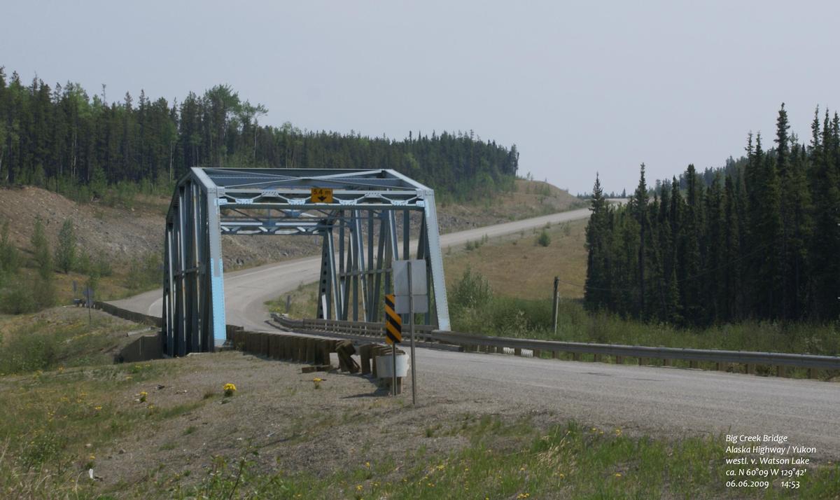 Big Creek Bridge, Alaska Highway / Yukon westlich von Watson Lake 