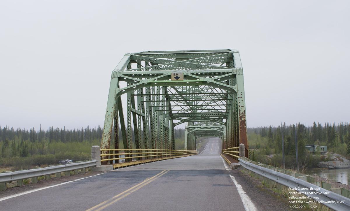 Frank Channel Bridge, North Arm Great Slave Lake, Yellowknife Highway, westlich von Yellowknife / NWT 
