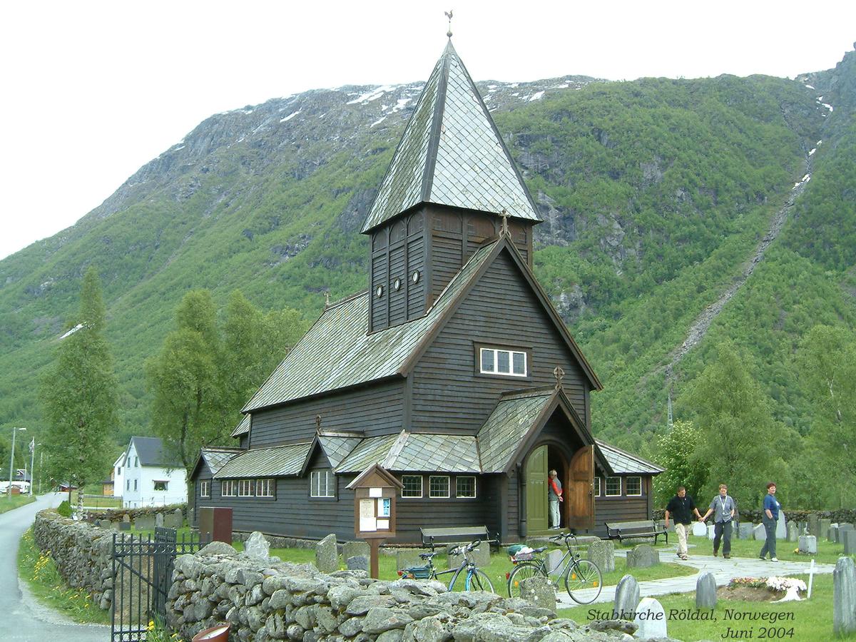 Stabkirche Roeldal in Norwegen 