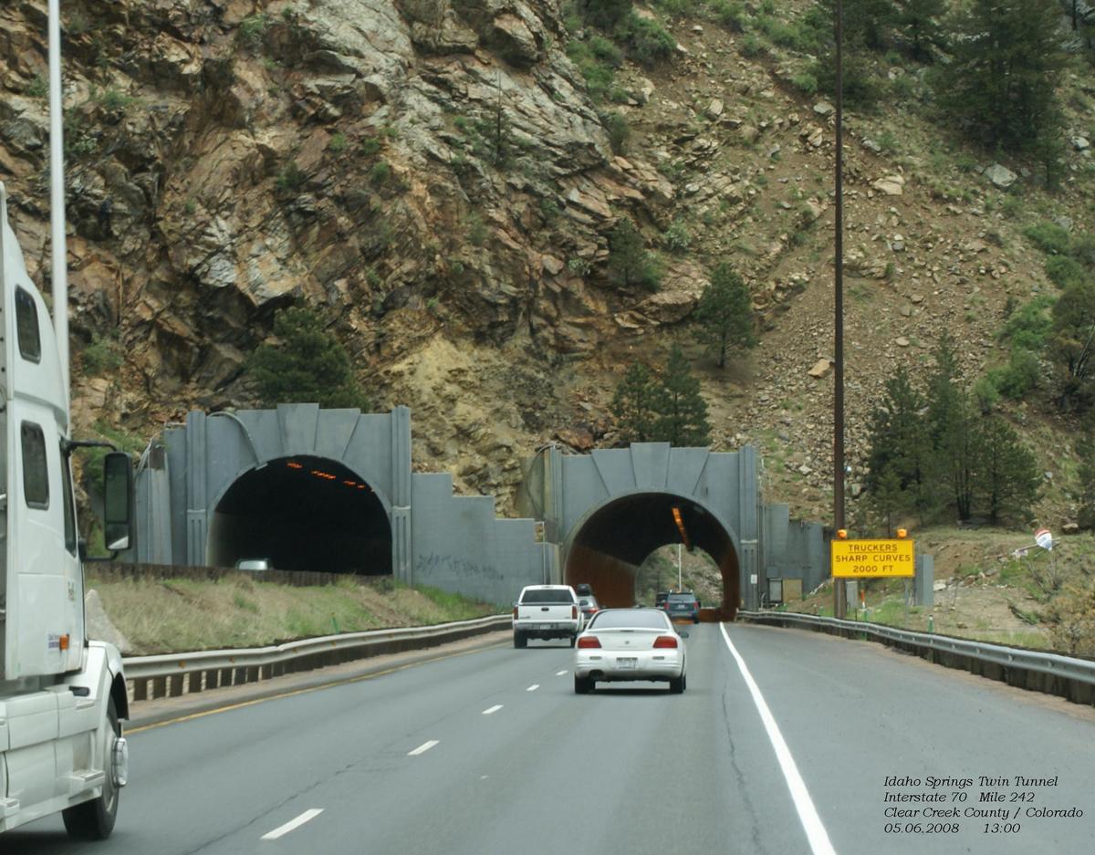 Interstate 70Twin Tunnels near Idaho SpringsClear Creek County / Colorado Interstate 70 Twin Tunnels near Idaho Springs Clear Creek County / Colorado