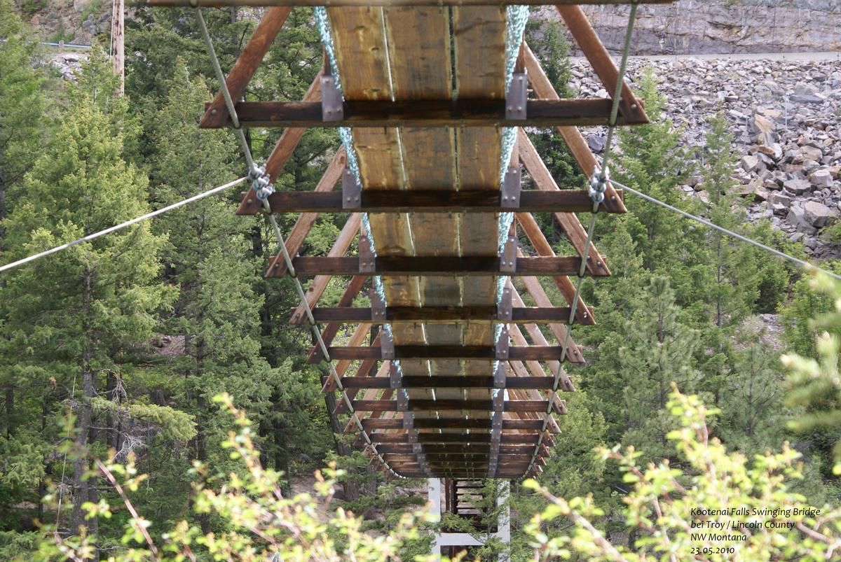 Kootenai Falls Swinging Bridge 