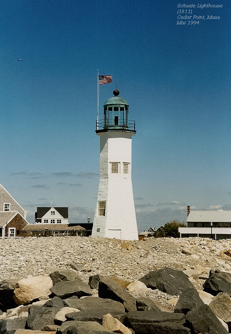Scituate Lighthouse in Cedar Point / Massachusetts 