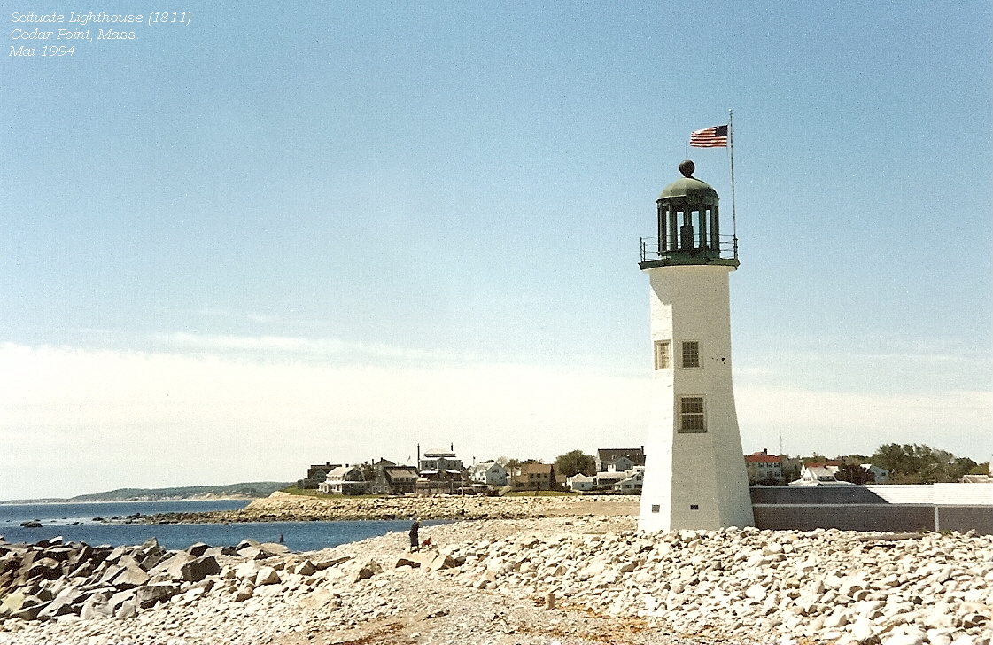 Scituate Lighthouse in Cedar Point / Massachusetts 