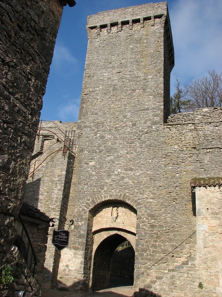 Village 12ème siècle, Fortifications 15ème siècle, tour Nord, porte Nord, La Couvertoirade, Aveyron, Midi-Pyrénées, France