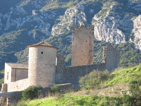Château de Baulx 12ème 13ème 14ème siècle, Saint-Jean-de-Buèges, Hérault, Languedoc-Roussillon, France Château de Baulx 12ème 13ème 14ème siècle , Saint-Jean-de-Buèges, Hérault, Languedoc-Roussillon, France