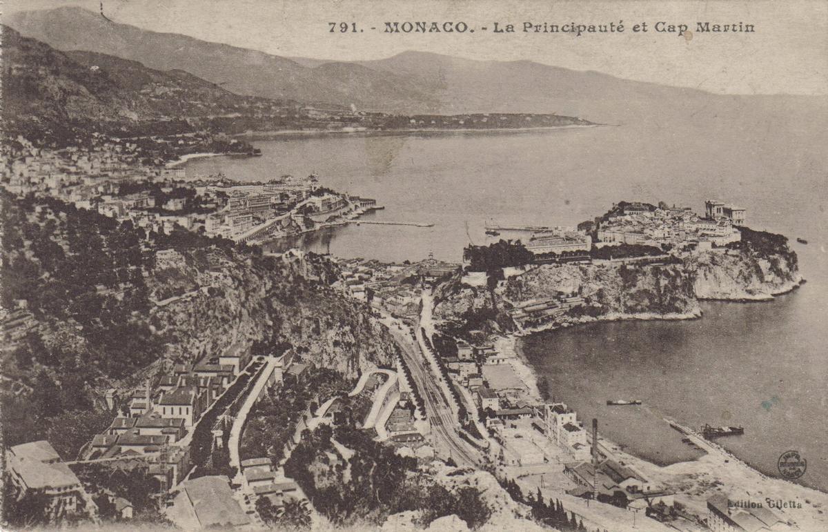 Début du premier aménagement de Fontvieille.Principauté de Monaco 