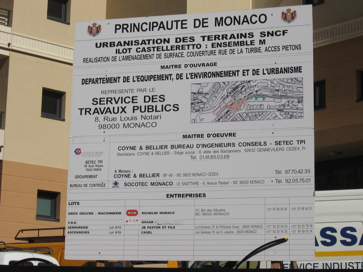 Infrastrukturarbeiten am Ilto Castelleretto in Monaco 