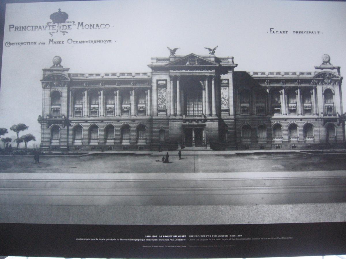 Musée OcéanographiqueProjet de la façade principale, Principauté de Monaco Musée Océanographique Projet de la façade principale, Principauté de Monaco