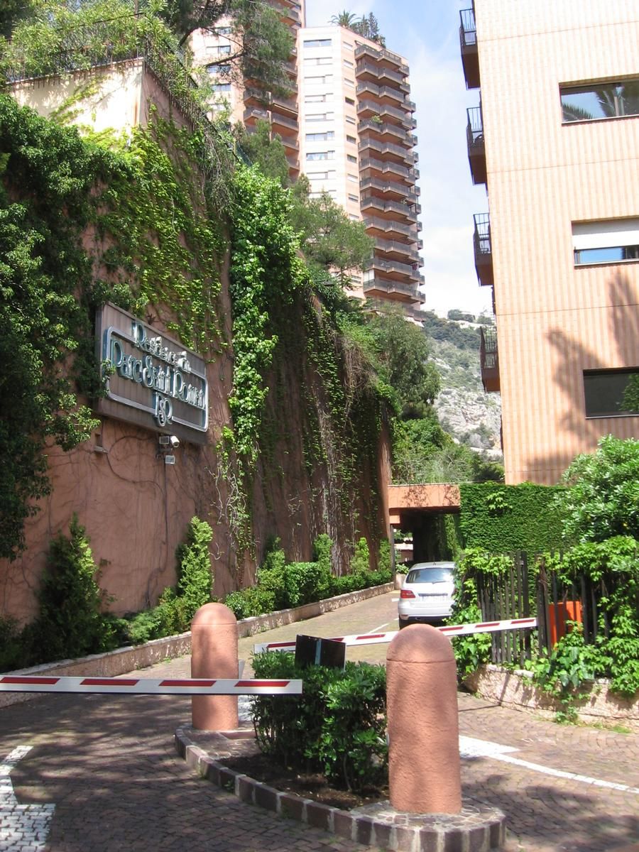 Parc Saint-Roman - Entrée de la résidence, Principauté de Monaco 