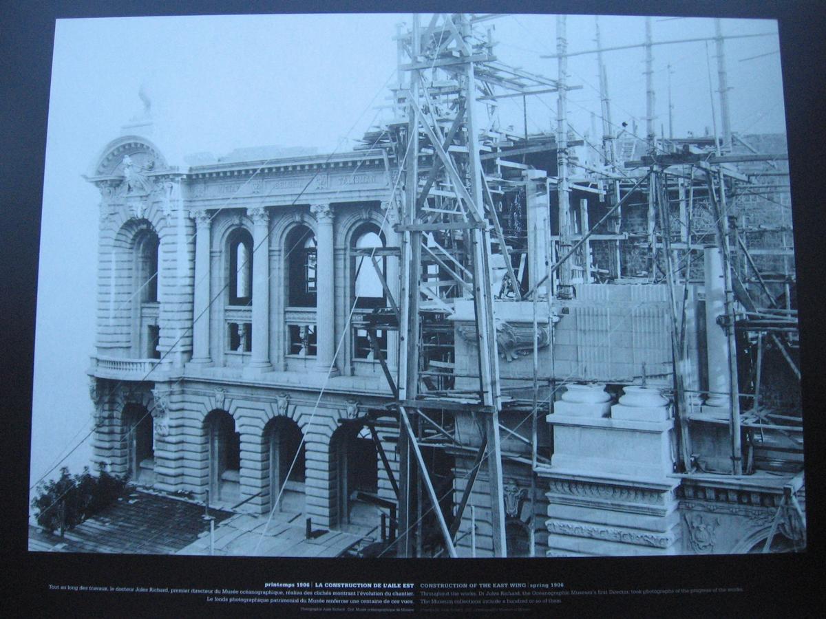 Musée Océanographique, Principauté de MonacoConstruction de l'aile Est Musée Océanographique, Principauté de Monaco Construction de l'aile Est