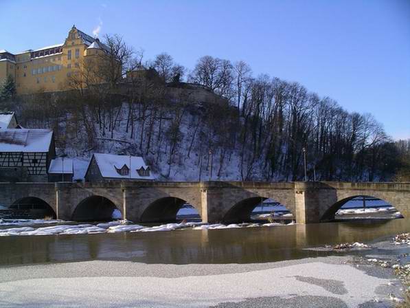 Pont sur la Jagst à Kirchberg 