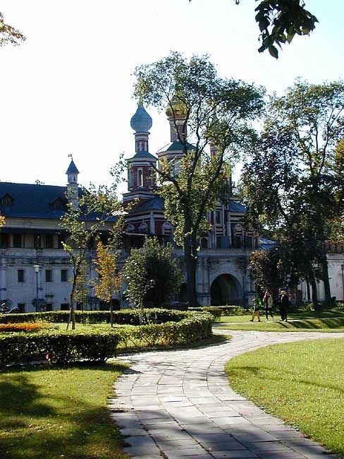 Novodevichy Monastery founded in 1524 - Church of the Protection of the Mother of God above the monastery gates 