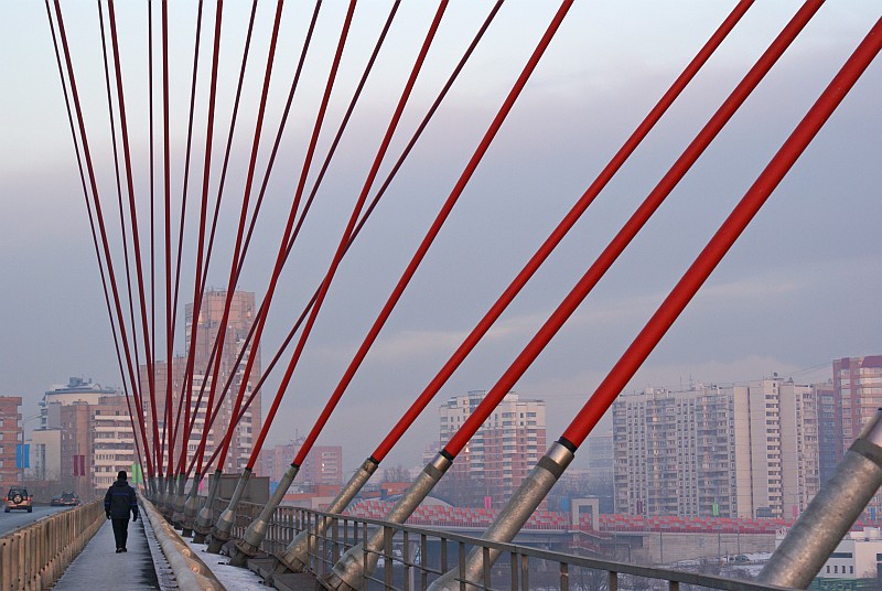 Serebrjanij Bor-Brücke, Moskau 