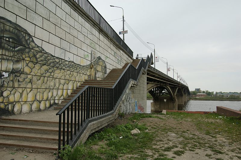Kanavinsky Bridge crosses Oka river, Nizhny Novgorod, Nizhny Novgorod Oblast, Russia 