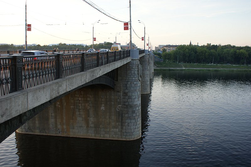 Novovolzhsky bridge across Volga in Tver, Tver (oblast), Central Federal District, Russia 