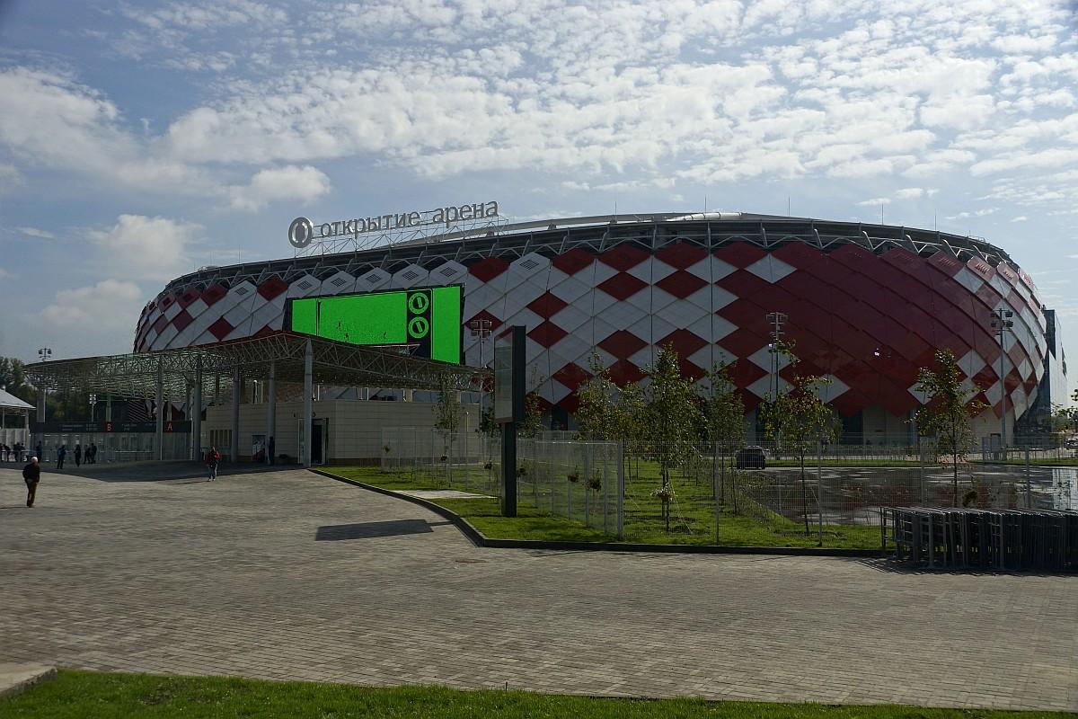 the football stadium of club Spartak is open in August, 2014. stroimost of construction of 500 million dollars the football stadium of club Spartak is open in August, 2014. stroimost of construction of 500 million dollars