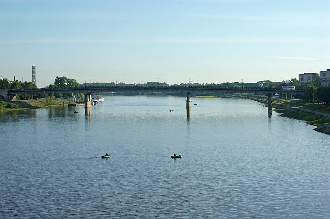 Alexander Nevsky Bridge across Volkhov at Novgorod, Novgorod oblast, Northwestern Federal District, Russia 