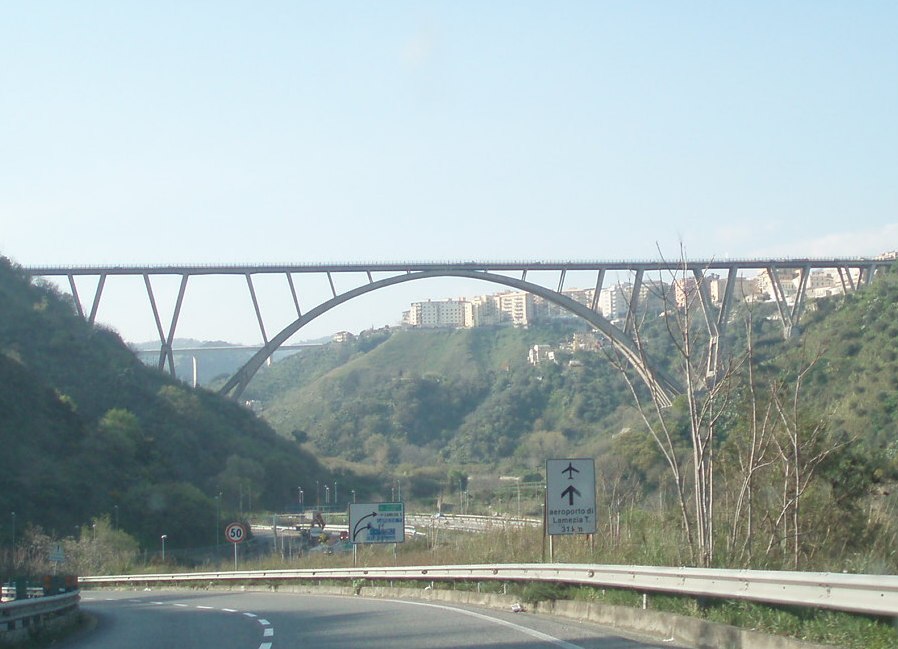 Fausto Bisantis Bridge on Fiumarella River, Catanzaro, Calabria, Italy 