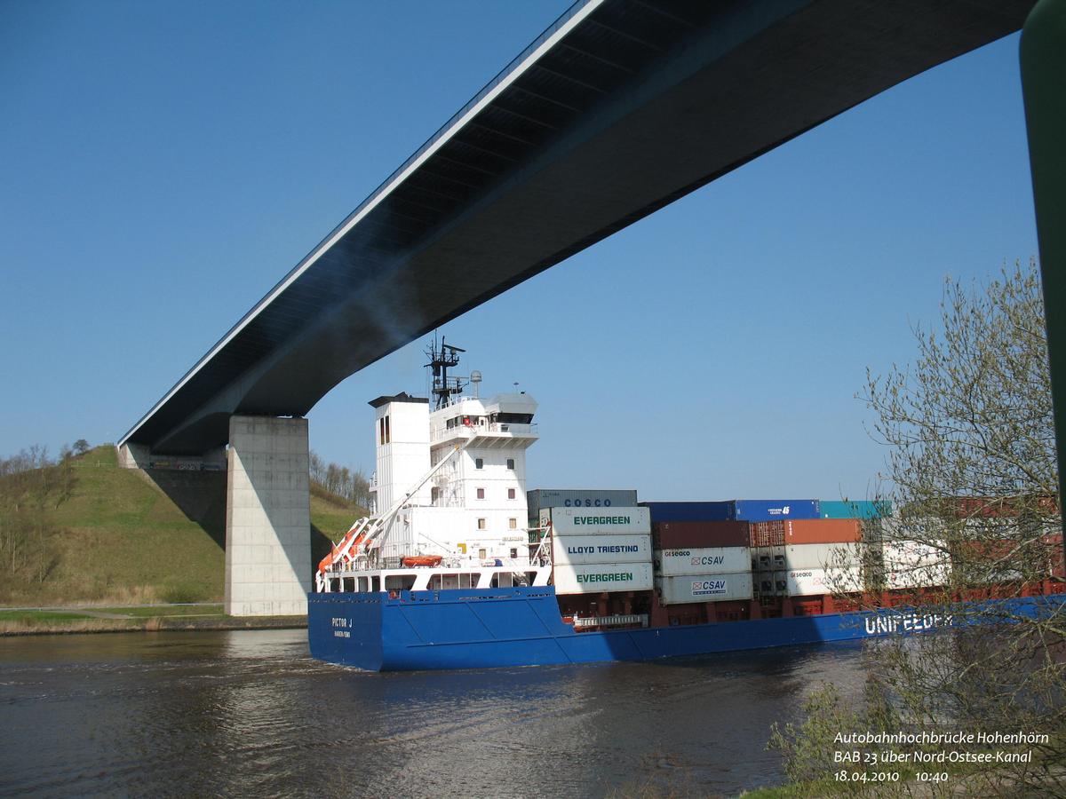 North & Baltic Sea Canal – A 23 Motorway (Germany) – Hohenhörn High Bridge 
