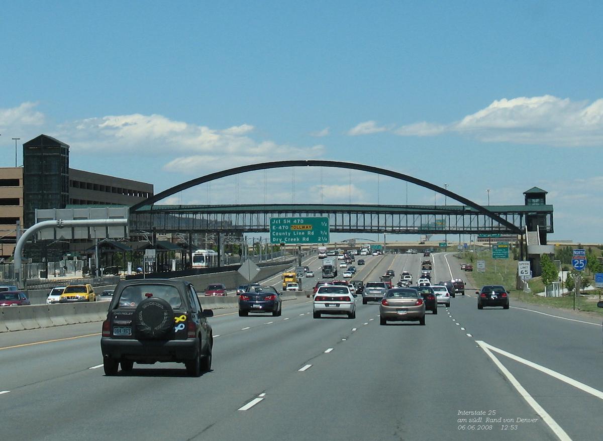 Interstate 25 am Südrand von Denver 