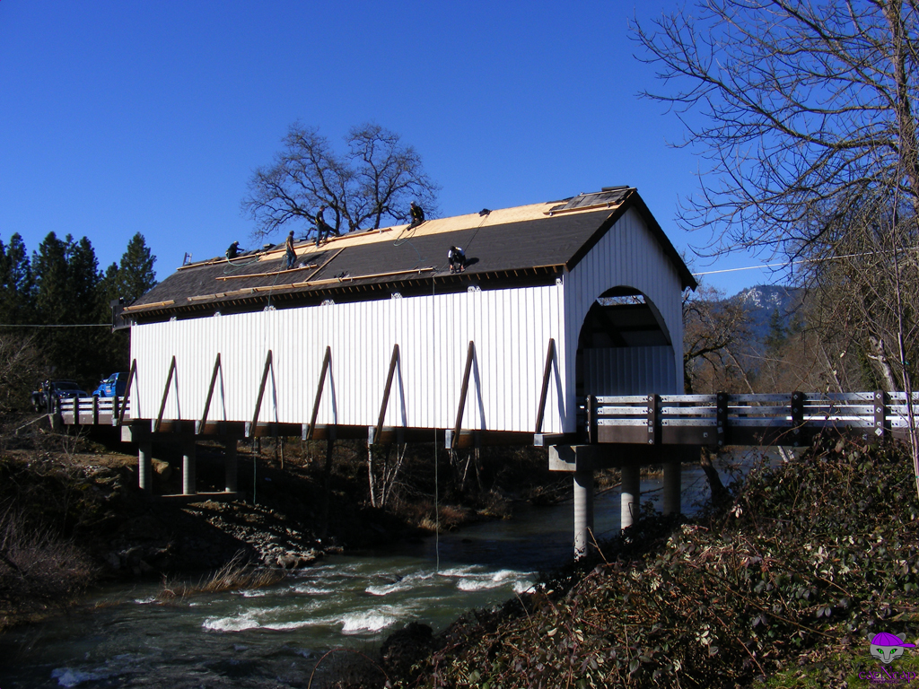Wiederaufbau der Wimer Covered Bridge 