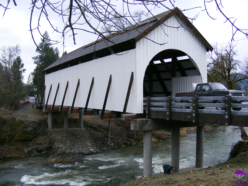 Reconstruction du pont couvert de Wimer 