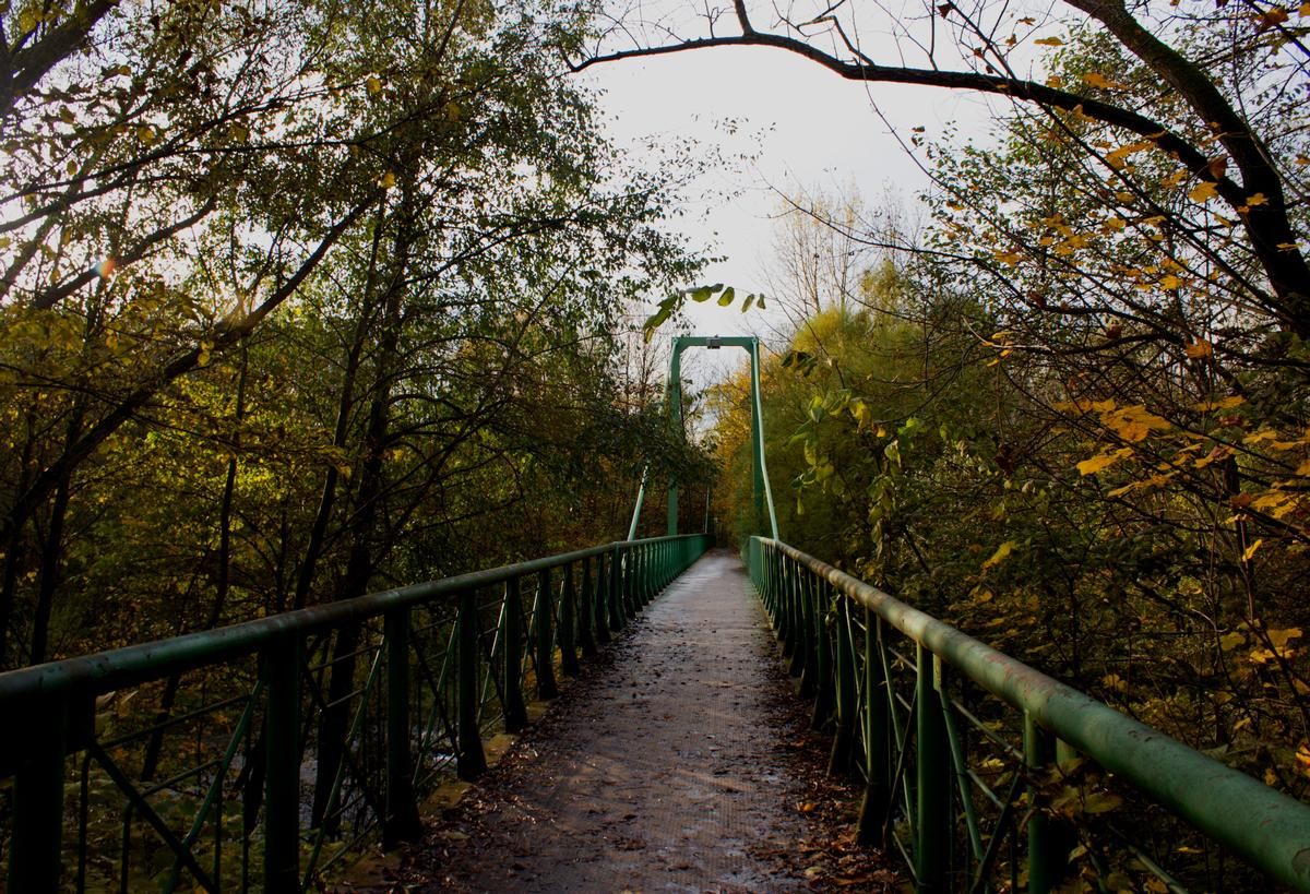 Baška Footbridge Across the Ostravice River 