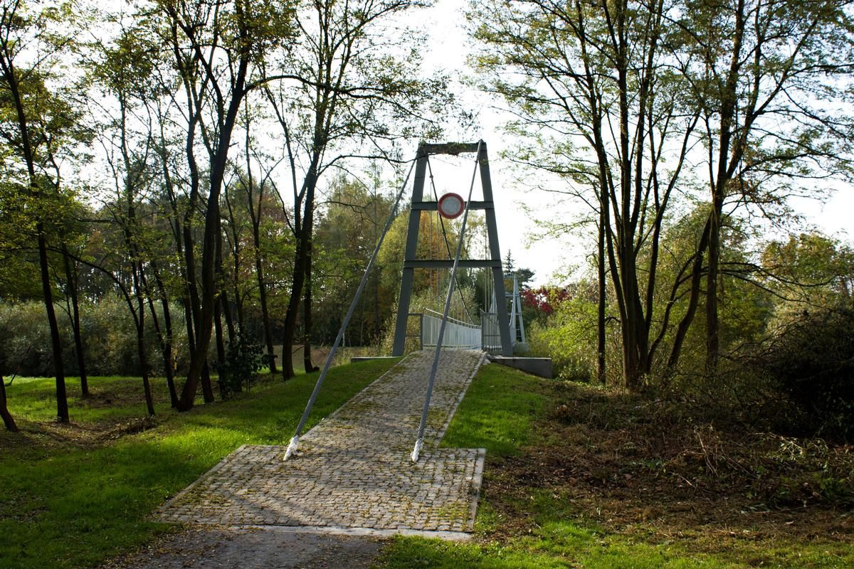 The Mošnov Footbridge across the Lubina River 