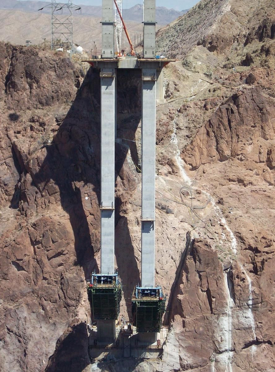 Hoover Dam Bypass under construction 
