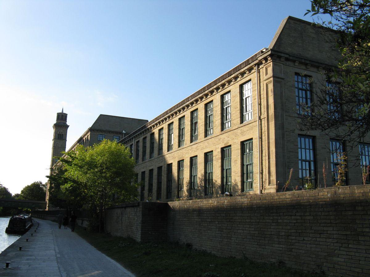 South side of New Mill, Saltaire by the canal 