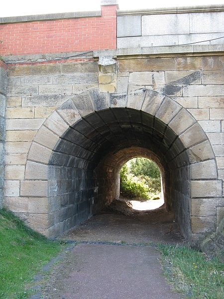 Land based tunnel on east bank (impassable) 