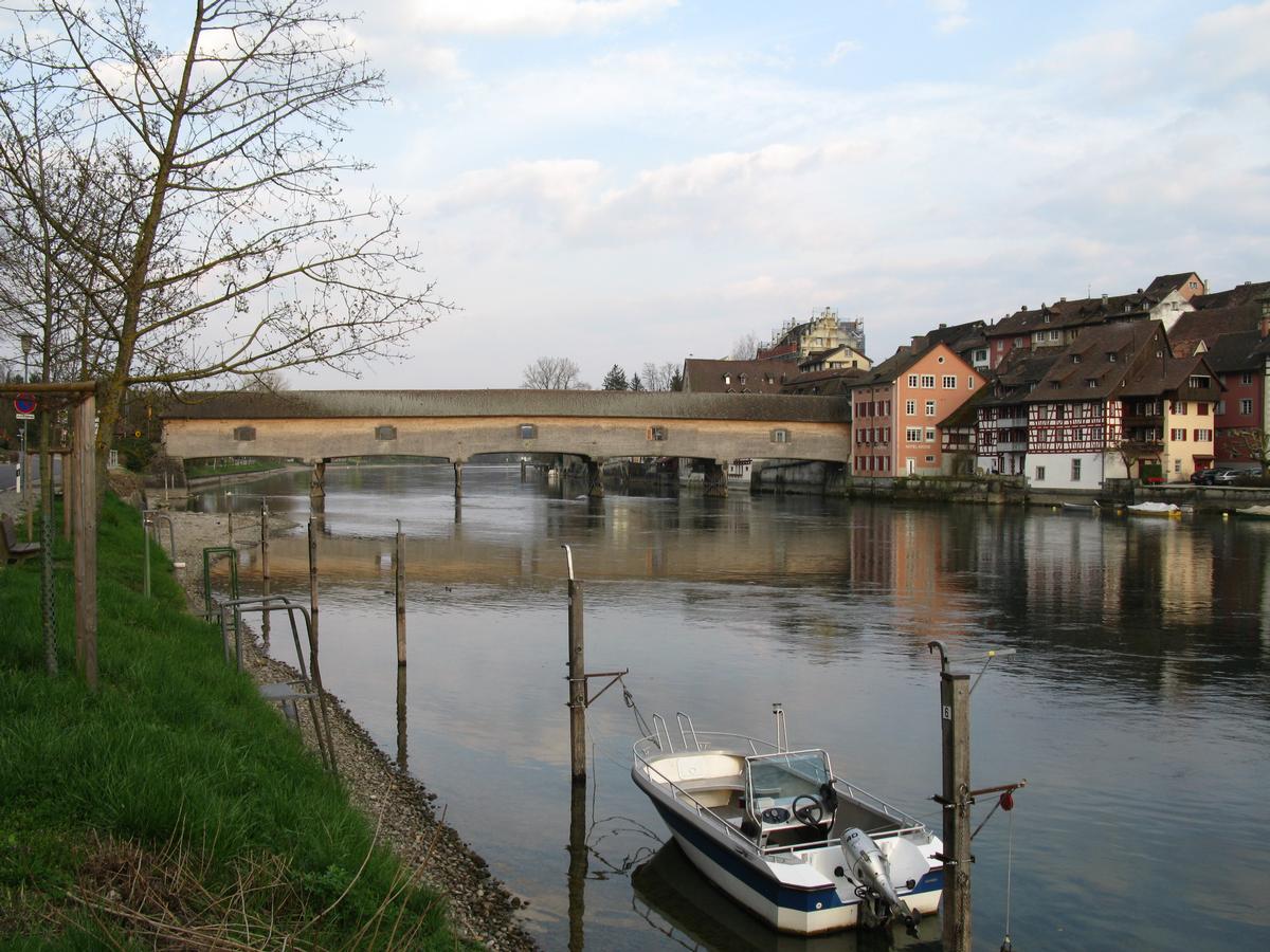 Diessenhofen (CH) - Gailingen (D): gedeckte Rheinbrücke 