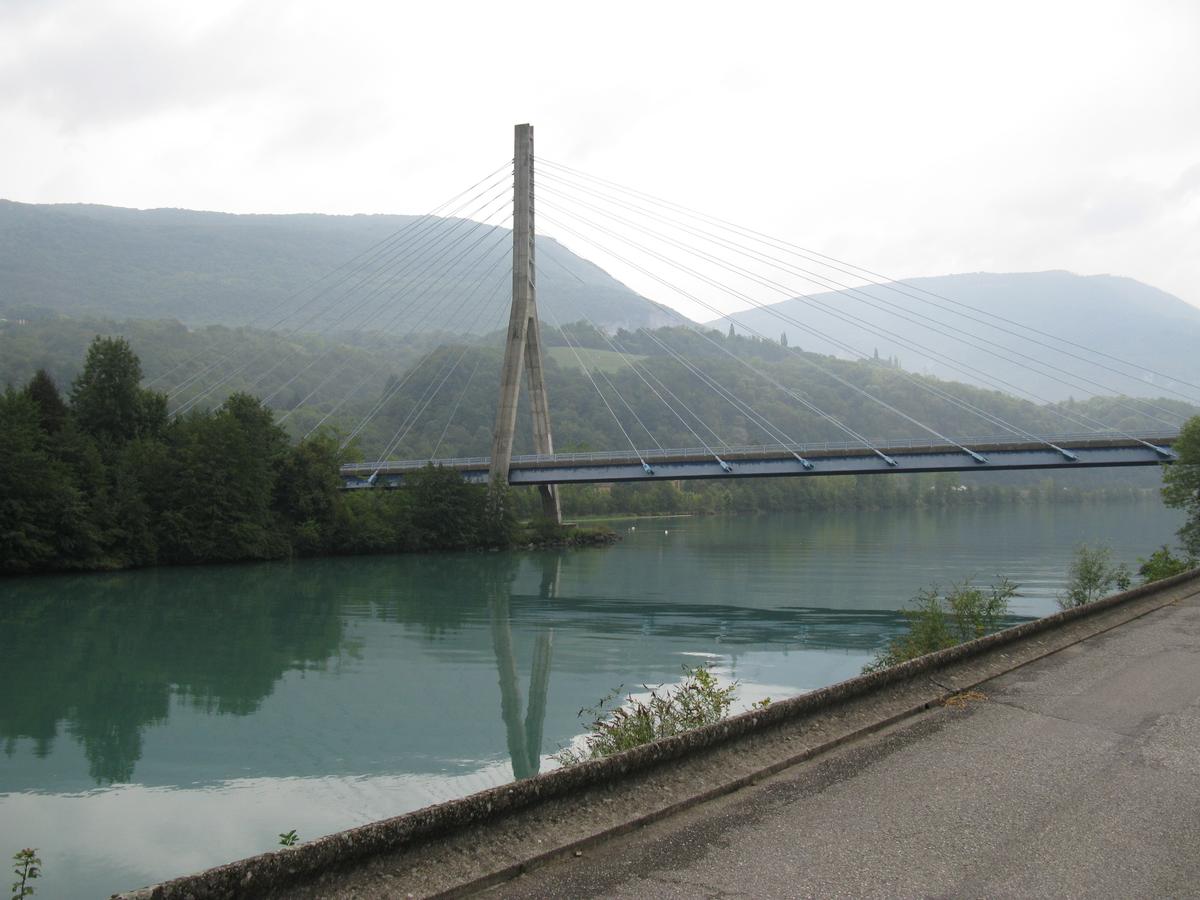 Seyssel, Schrägseilbrücke über die Rhône 