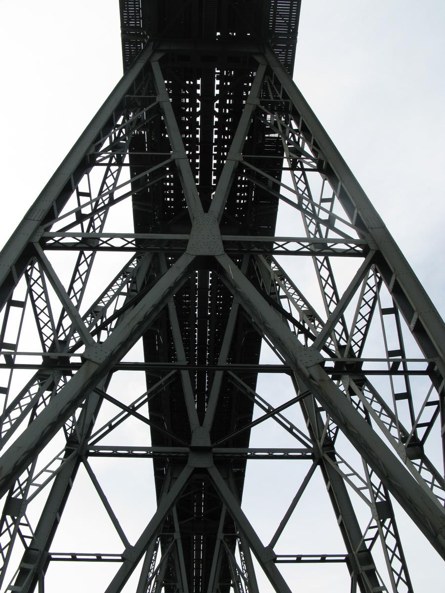 Rendsburg, Schwebefähre und Eisenbahnhochbrücke 