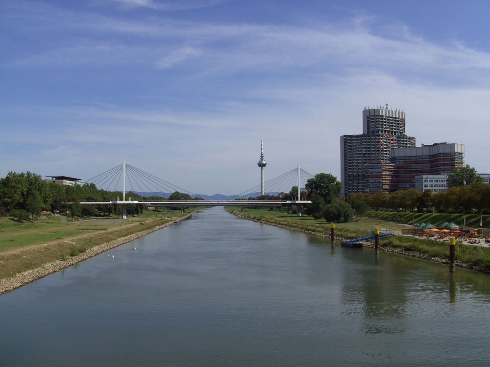 Neckar Footbridge in Mannheim 