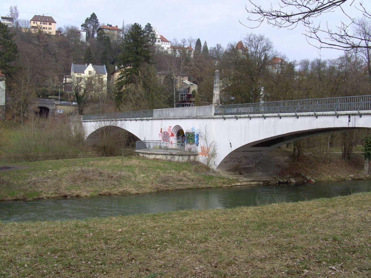 Eisenbahnbrücke über den Neckar in Tübingen 