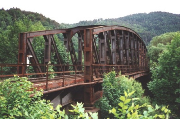 Murgbrücke der Bahn in Weisenbach 