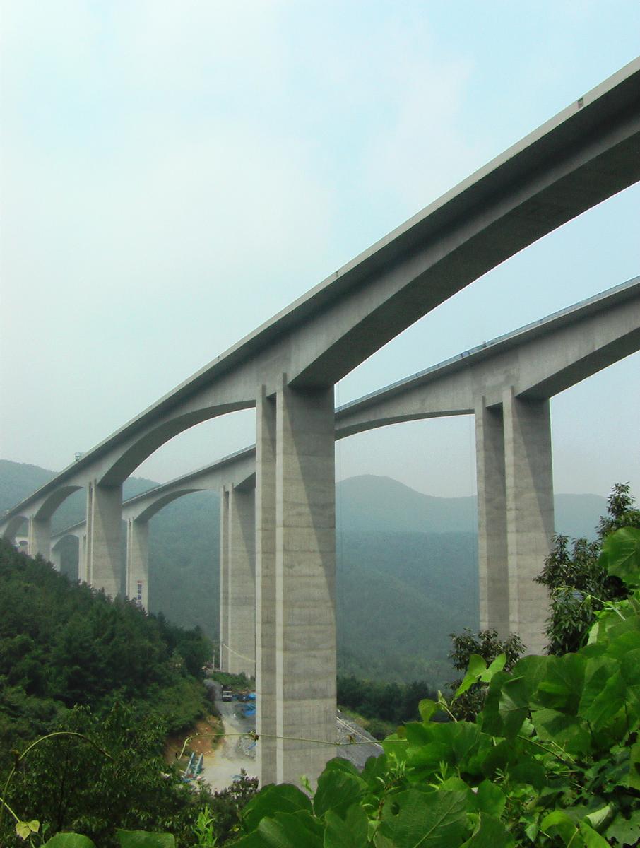 Shin-Chon-Brücke (Südkorea) - Schrägansicht kurz vor Fertigstellung 