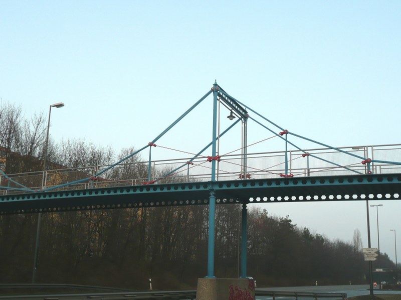 Kettenbrücke Neuperlach Detail Pylon 