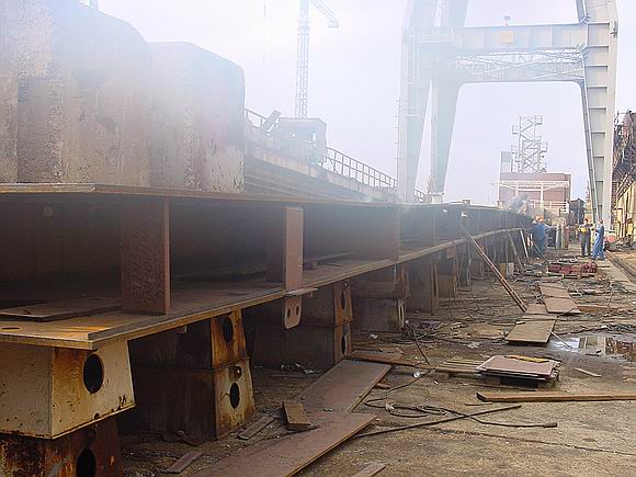 Bridge superstructure for the Rijeka Memorial Bridge in ship yard 