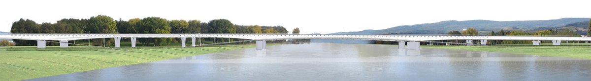 Rund fünf Jahre Bauzeit sind für den Neubau der Autobahnbrücke A643 geplant, der auf 1.280 m Länge Mainz mit Wiesbaden verbindet. Rund fünf Jahre Bauzeit sind für den Neubau der Autobahnbrücke A643 geplant, der auf 1.280 m Länge Mainz mit Wiesbaden verbindet.