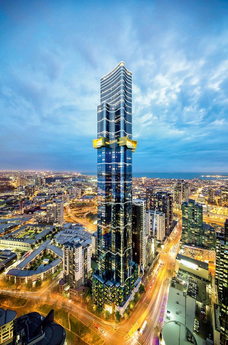 Das Australia 108 ist mit 319 m das zweithöchste Gebäude Australiens. 