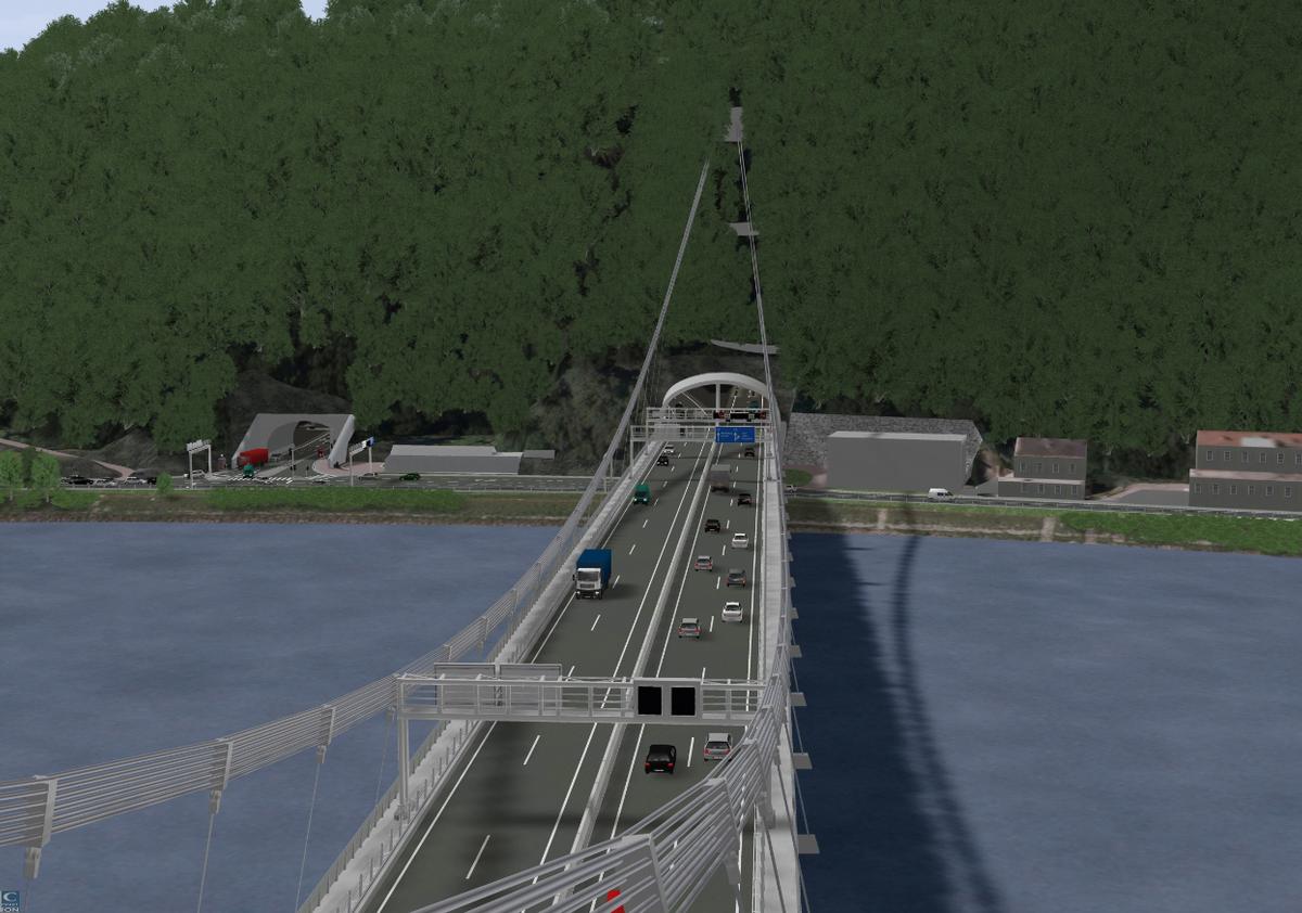 So wird die Brücke nach ihrer Fertigstellung aussehen (voraussichtlich Ende 2022). 