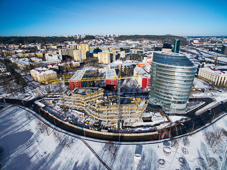 Centrally located in Vilnius, Green Hall 2 is being built. 