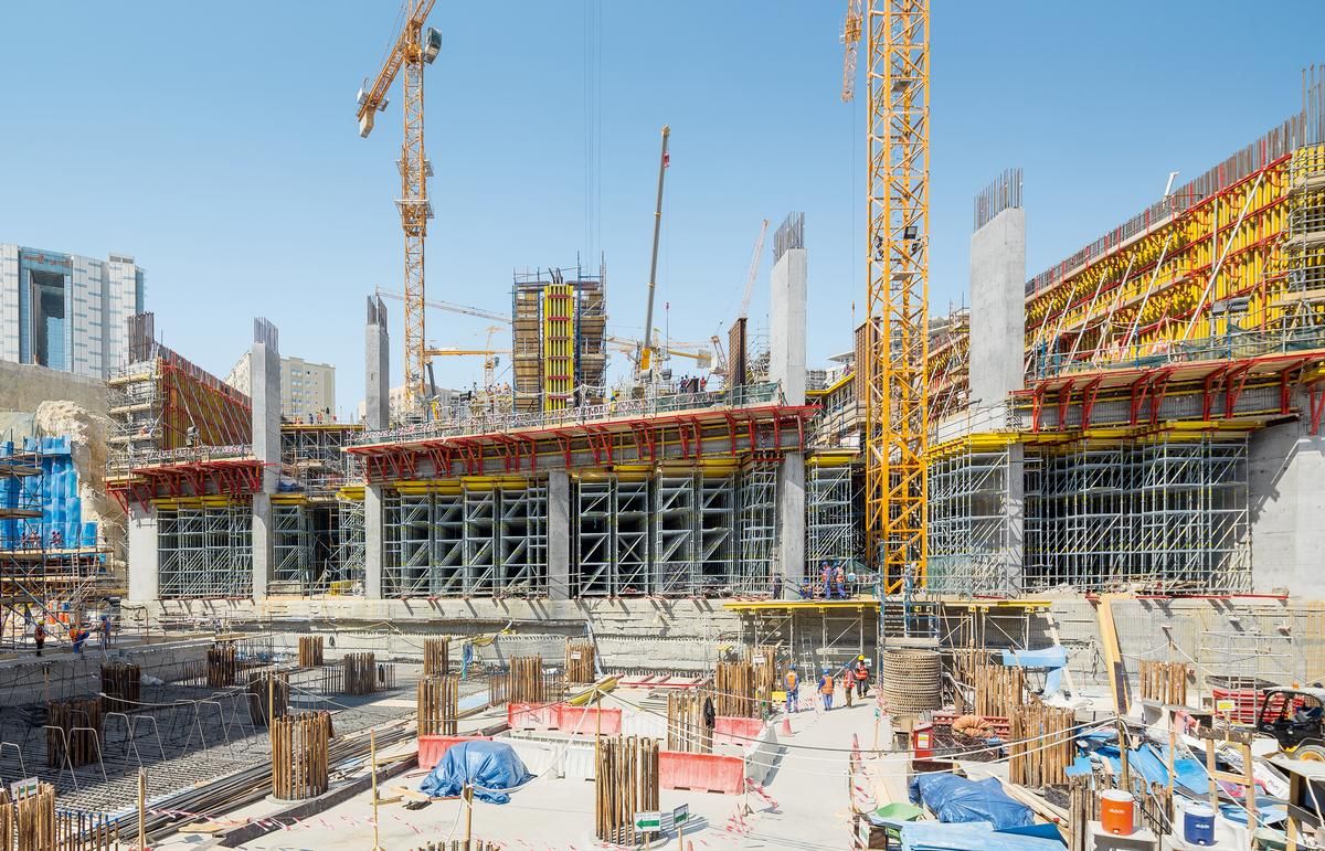 Media File No. 255018 The project-specific formwork and shoring concept developed by PERI engineers, just-in-time provision of corresponding system equipment as well as continuous on-site support has facilitated cost-effective execution of construction within the tight schedule.