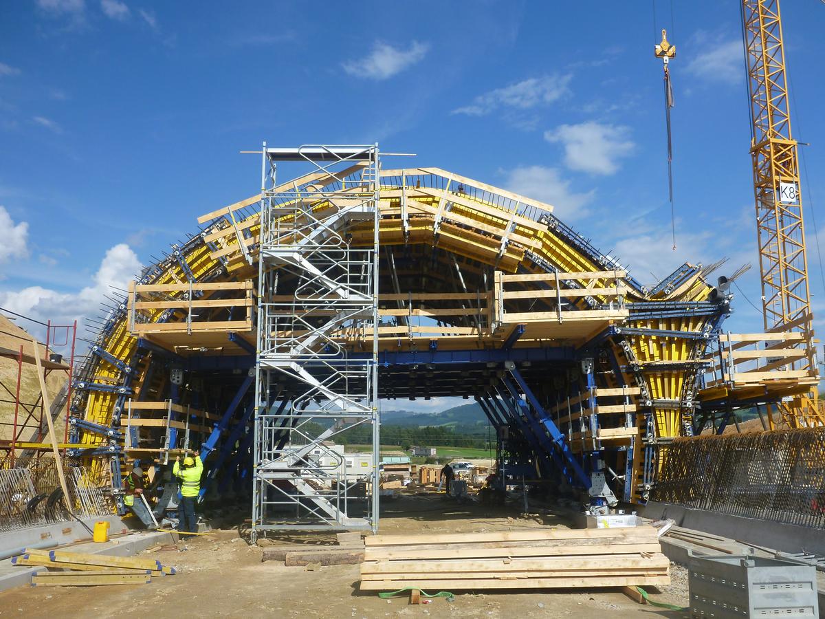 The tunnel formwork system was planned in close coordination between constructor and Doka. 