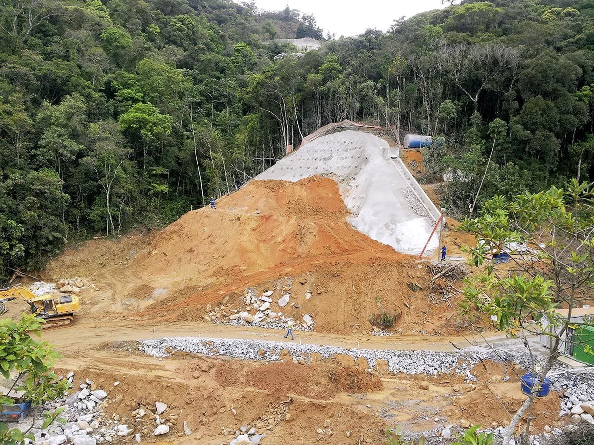 Construction site of the Petropolis Tunnel 