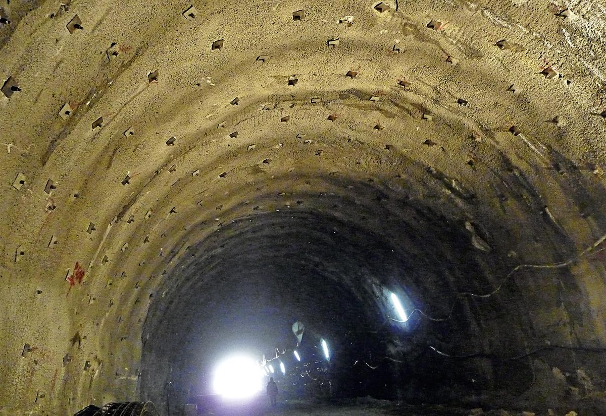 View inside a tunnel tube 